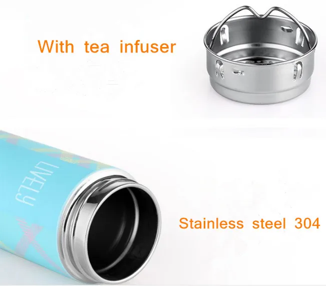 Новый 3 вида цветов термос кружка 480 мл Термос из нержавеющей стали кофейная