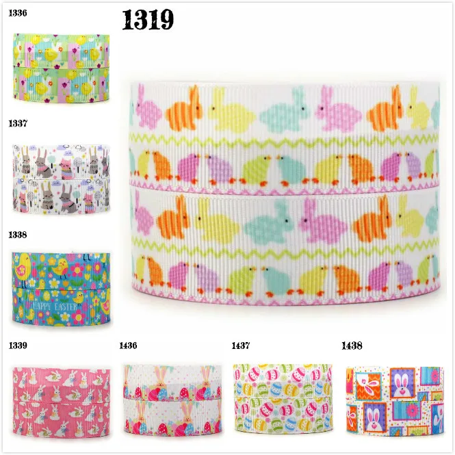 

10yards - different size - Easter grosgrain ribbon - Easter rabbit,Easter eggs,cartoon printed grosgrain ribbon/satin ribbon