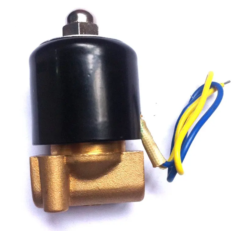 

1/4" 2/2 way normally closed direct acting Train Water Air Pipeline with AC220V brass Solenoid Valve
