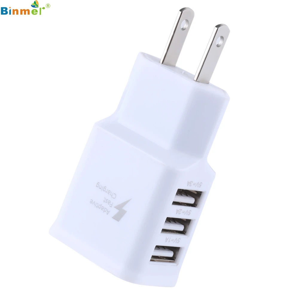 VOBERRY Travel 3 порта USB US Wall AC подходит для быстрой зарядки адаптера Samsung