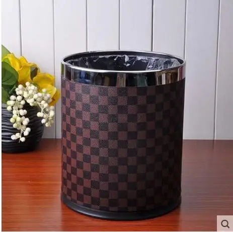 metal trash bin Мультифункциональный деревянный тканевый ящик деревянный ящик для Органайзер Домашний для хранения Органайзер коробка PZJH016 - Цвет: metal trash bin