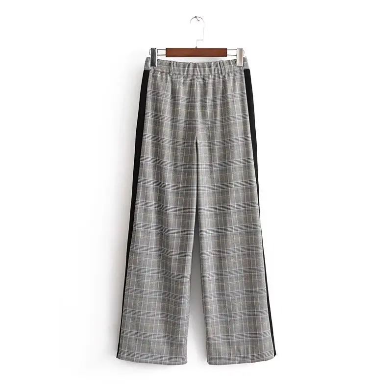 Wonder 2018 новые осенние уличные ветрозащитные клетчатые широкие брюки с высокой