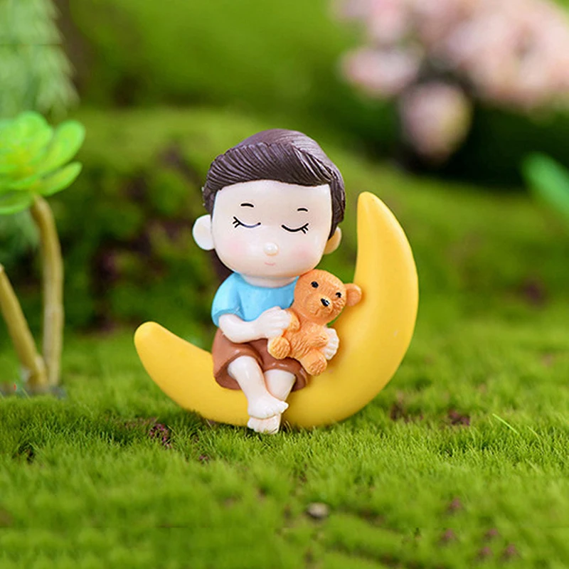 Мини-фигурки из смолы для любителей рукоделия, лебедь, божья коровка, гриб, единорог, белка, для влюбленных, микро Ландшафтный орнамент, фигурка, сказочные Садовые принадлежности