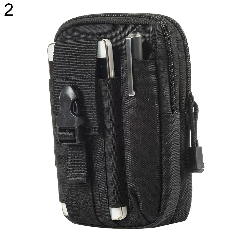 Black Bag Армейская оксфордская ткань, мужская мини-сумка на пояс с крючком, поясная сумка на молнии для улицы, сумка на пояс - Цвет: Black Bag