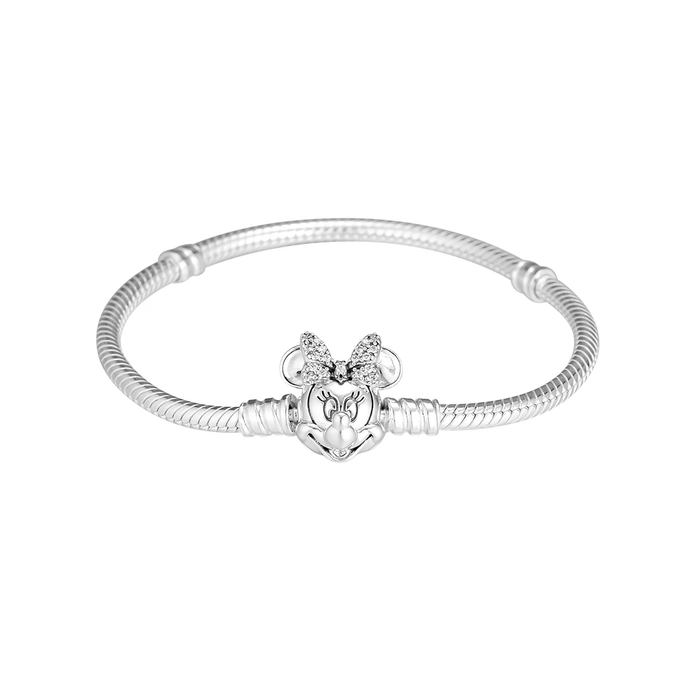 CKK браслет для мужчин wo Минни Портретные браслеты Pulseira Feminina Masculina Pulsera Mujer Moda серебро 925 пробы ювелирные изделия