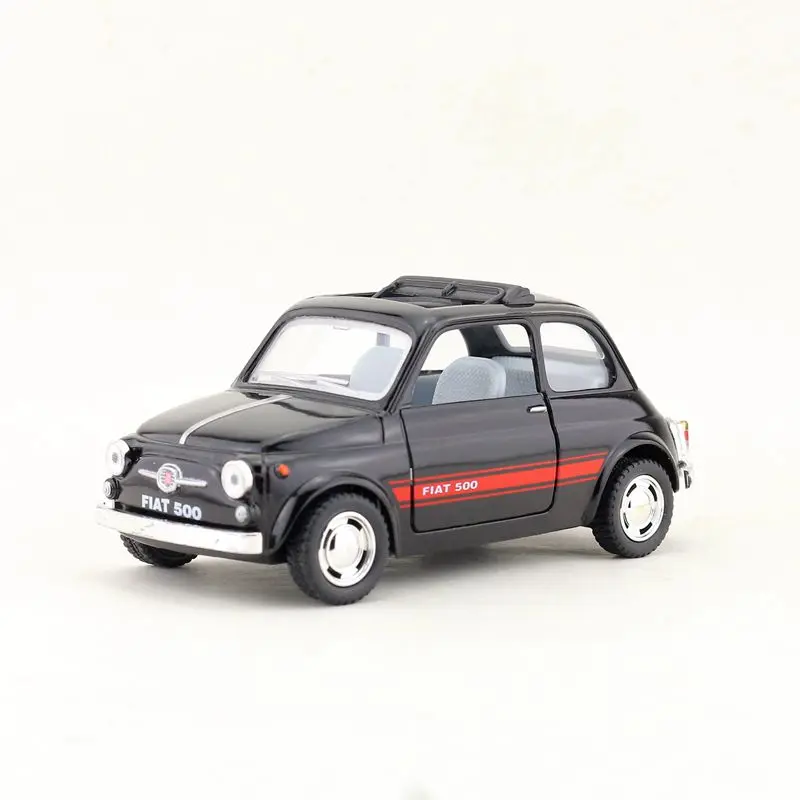 3 цвета 1:36 сплав Fiat 500 модель седана, имитация металла открываемая дверь и оттягивающаяся назад Модель, детская Игрушечная машина