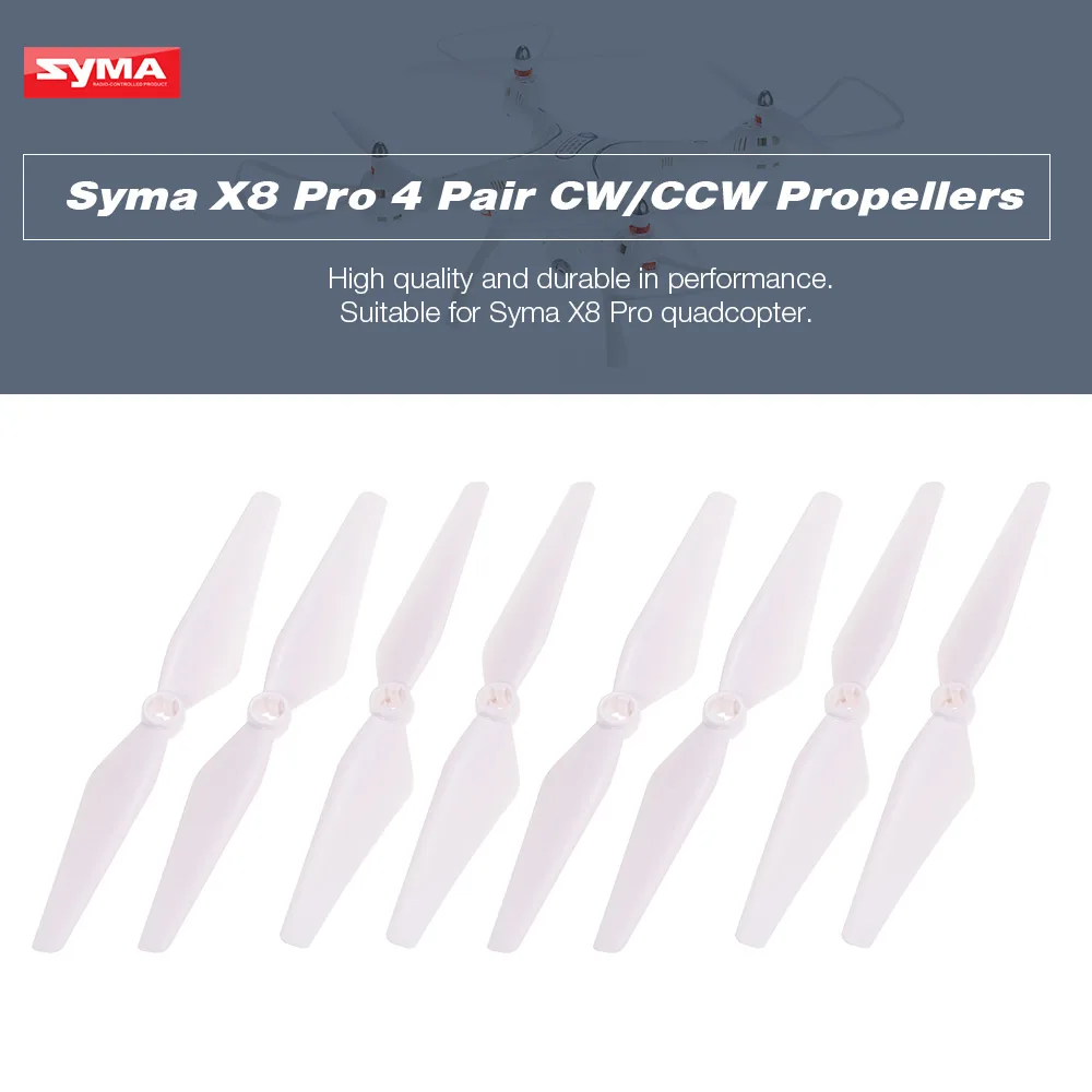 4 пары Syma X8 Pro CW CCW пропеллеры для Дрон RC винт квадрокоптера | Игрушки и хобби
