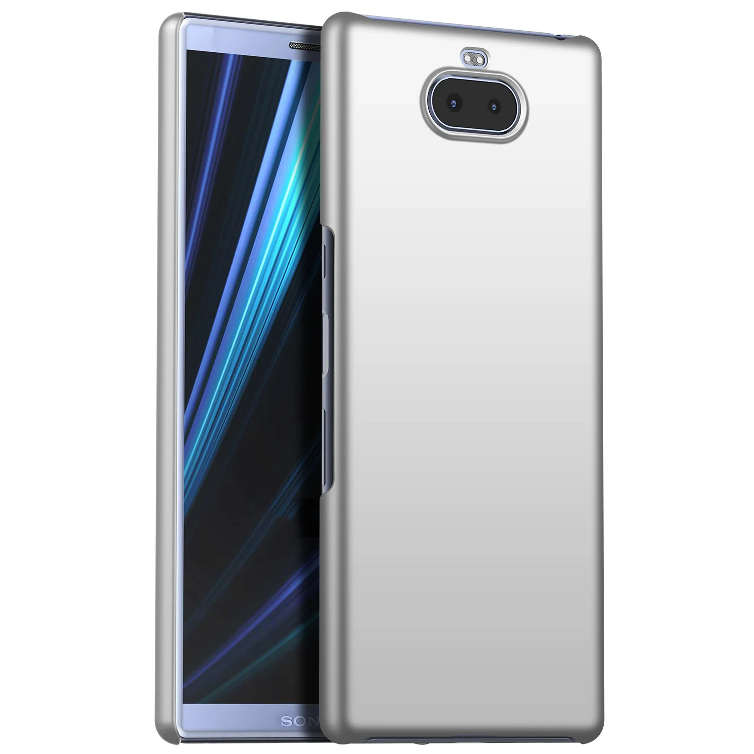 silver Чехол для sony Xperia 10 Plus, роскошный Высококачественный жесткий Тонкий чехол из поликарбоната, матовый защитный чехол на заднюю панель s для sony Xperia 1 Xperia10 - Цвет: silver