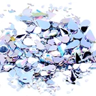 6 размеров акриловые стразы со стразами с плоской задней частью AB плоские Стразы для ногтей 3D украшение для ногтей DIY инструмент