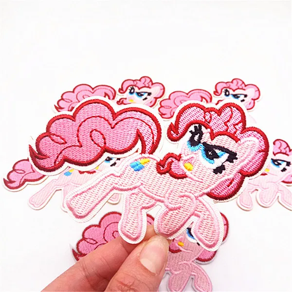 Черный никель 10 шт. My Little Horse патчи для одежды Портативный утюжок для одежды сумки модные вышитые Радуга хвост лошадь DIY одежды Аппликации - Цвет: Черный никель