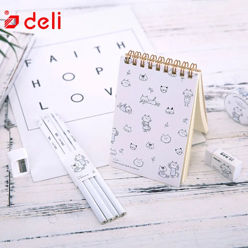 Deli 5 шт./компл. набор канцелярских принадлежностей для студентов подарки письма