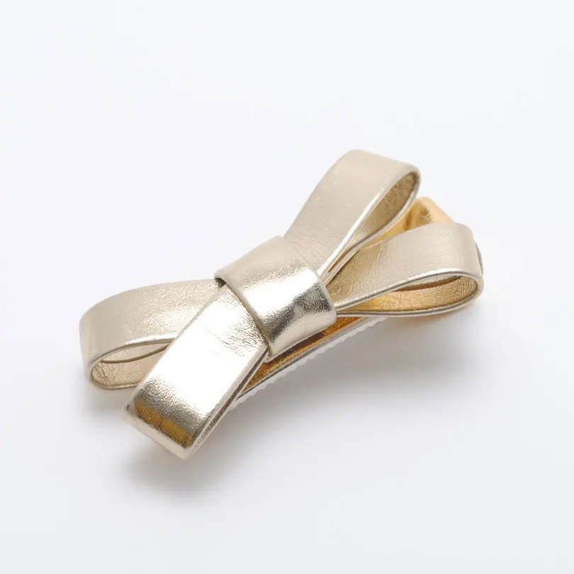 1 шт. заколки для волос из искусственной кожи с бантом |