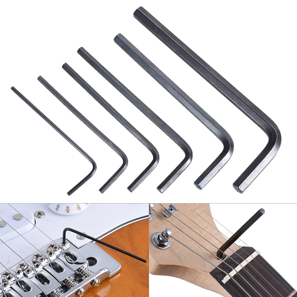 High Quality Guitar Parts 6pcs Bass Neck Bridge Screw Truss Rod Adjustment Wrench Set Repair Tool | Спорт и развлечения