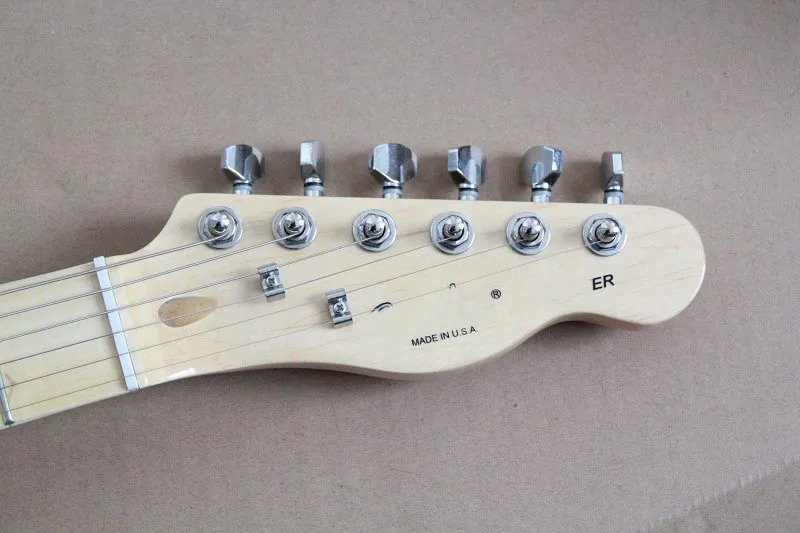 Бесплатная доставка F Telecaster Полу полый корпус Natural Цвет Джаз Электрогитары с Bigsby