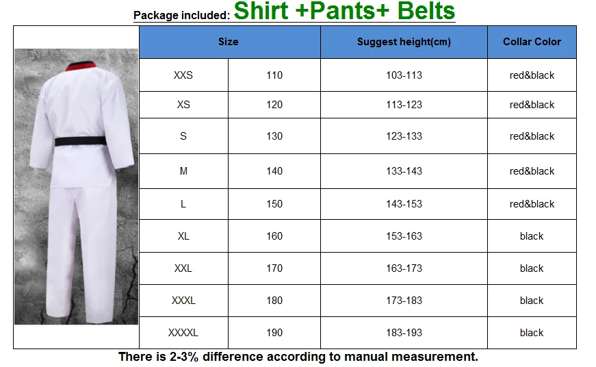 Top Quality Colored Taekwondo Uniform for adult Children Teenagers Poomsae dobok red blue black tae kwon do clothes WTF approved | Спорт и