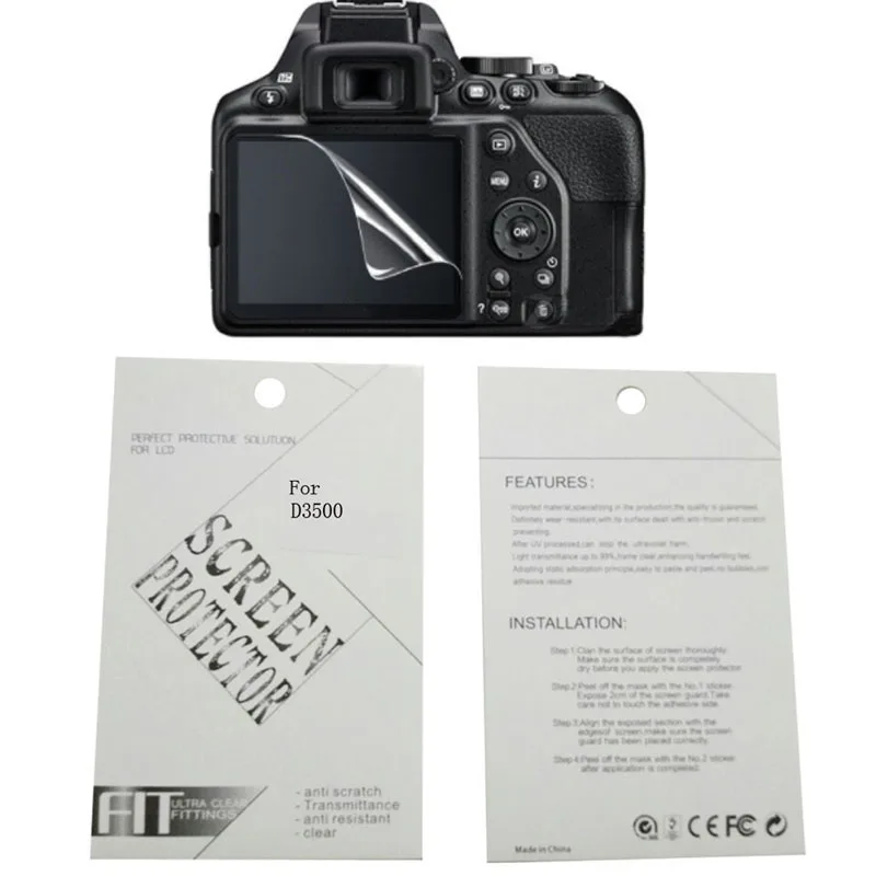 2 шт. Новая мягкая защитная пленка для экрана камеры Nikon D90 D7000 D3000 D3100 D7500 D3300 D3400 D3500