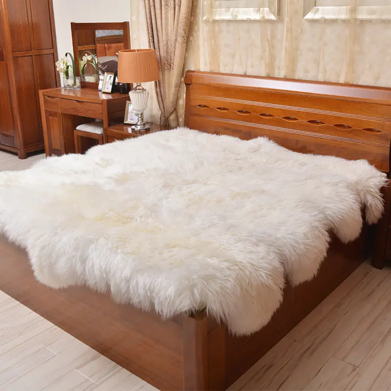 

Large Wool Fur Rug Thick Carpets For Living Room Home Decor Shaggy Bedroom Carpet Cloakroom Fluffy Rug Kids Room White Floor Mat