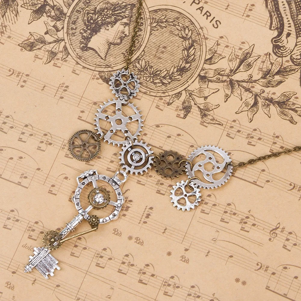 DoreenBeads Новинка модное ожерелье в стиле стимпанк цепочка с кабелем античные