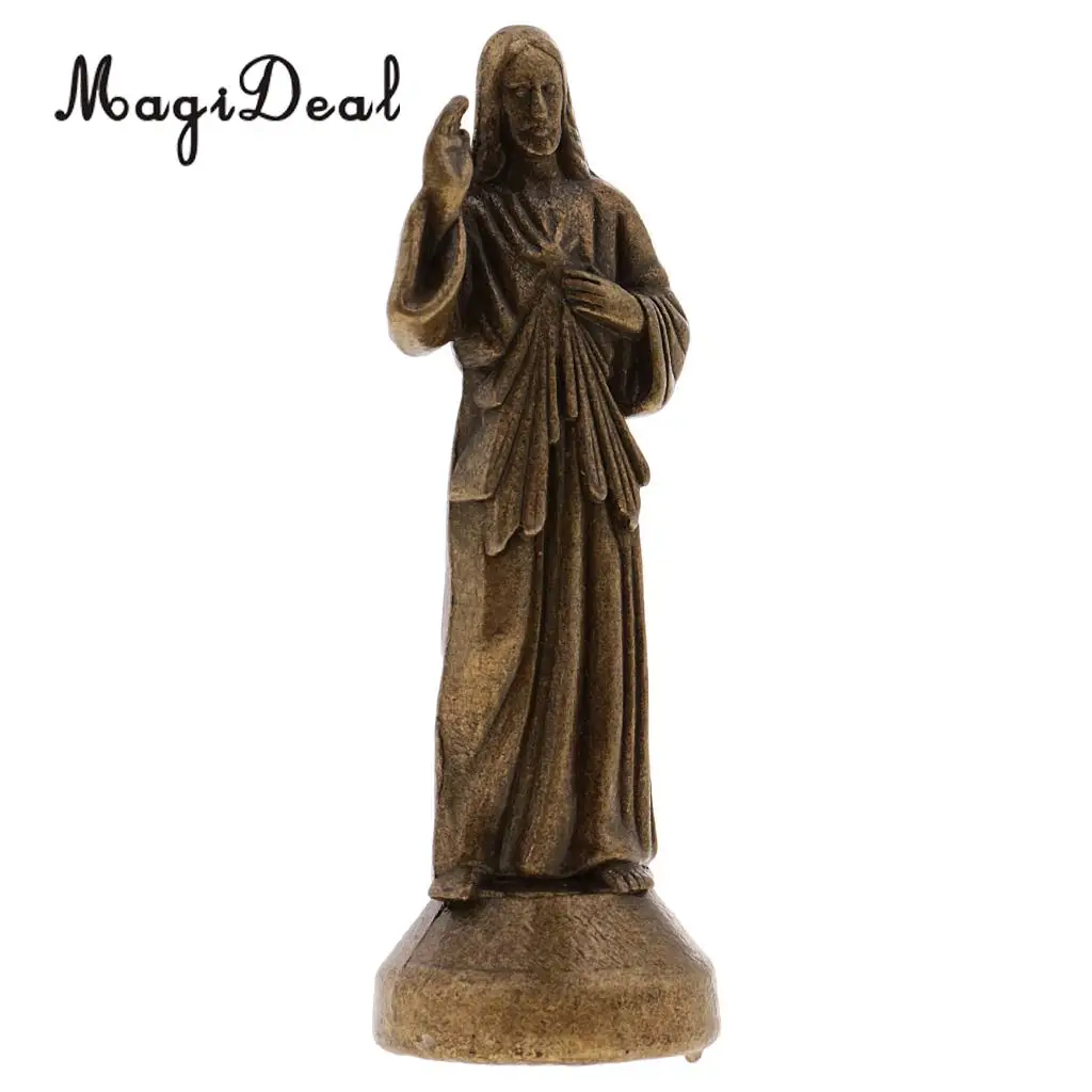Религиозная Статуэтка MagiDeal Mini Jesus 5 см серебряная Магнитная статуя | Дом и сад