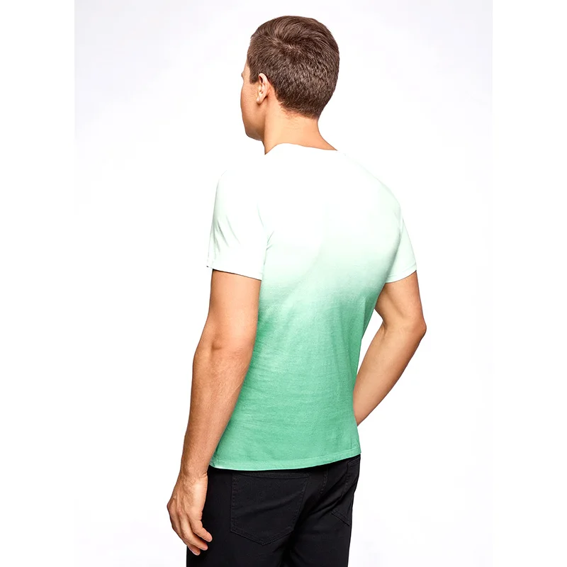 oodji Футболка хлопковая с принтом &quotпальмы&quot мужская 5L611366M 39485N|t-shirt|male t-shirtoodji |