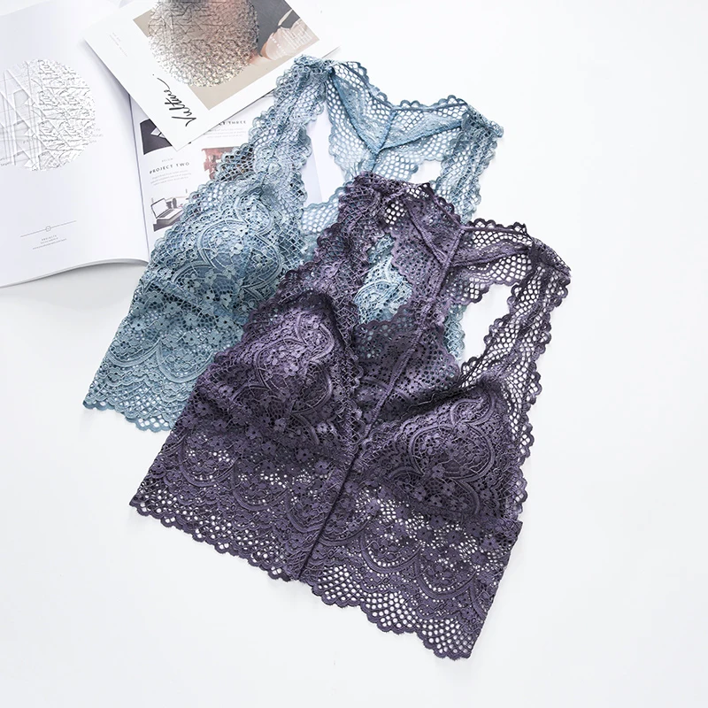 Бюстгальтер женский ультратонкий кружевной на косточках с 8 пуговицами