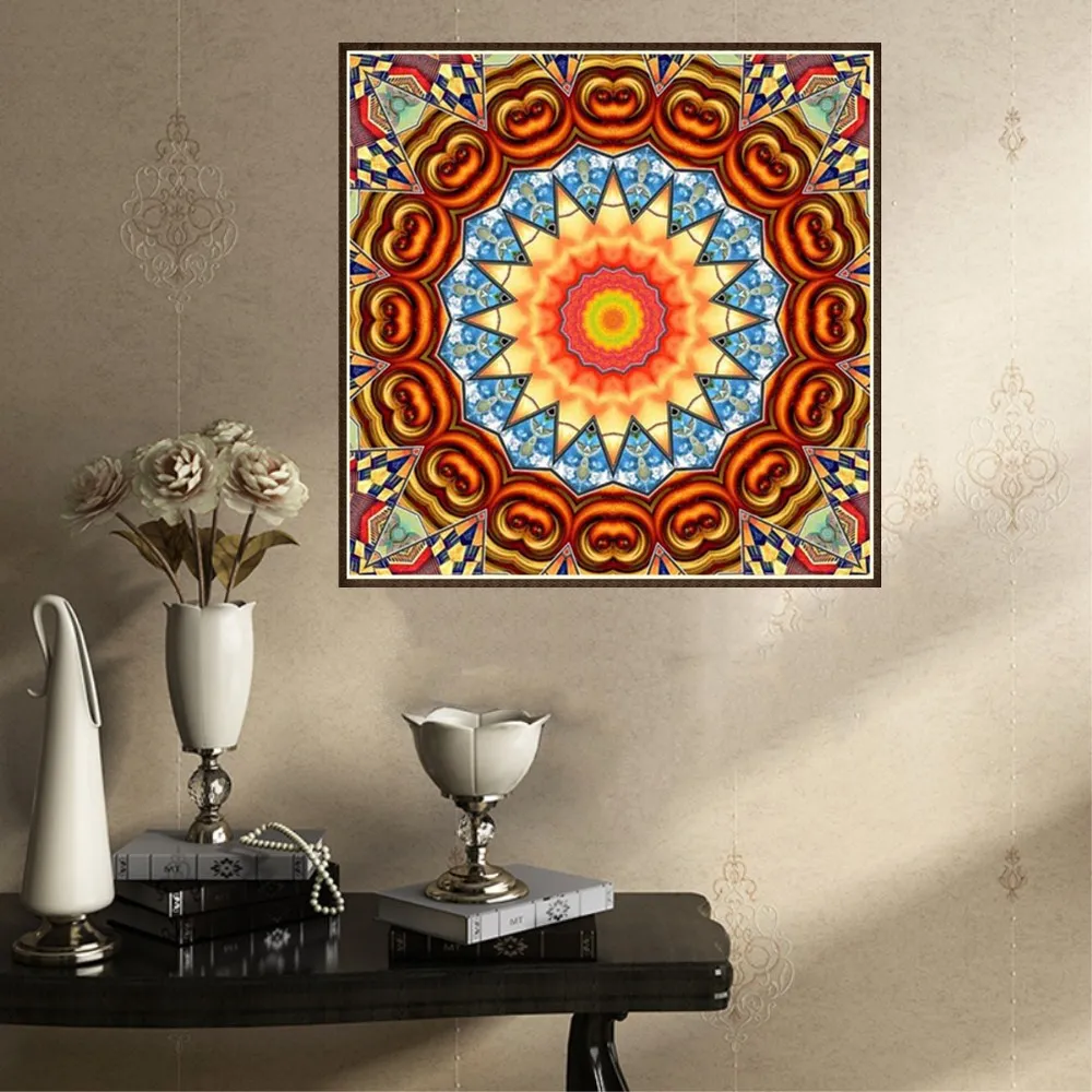 Алмазная 5D картина сделай сам круглая вышивка с изображением водорослей