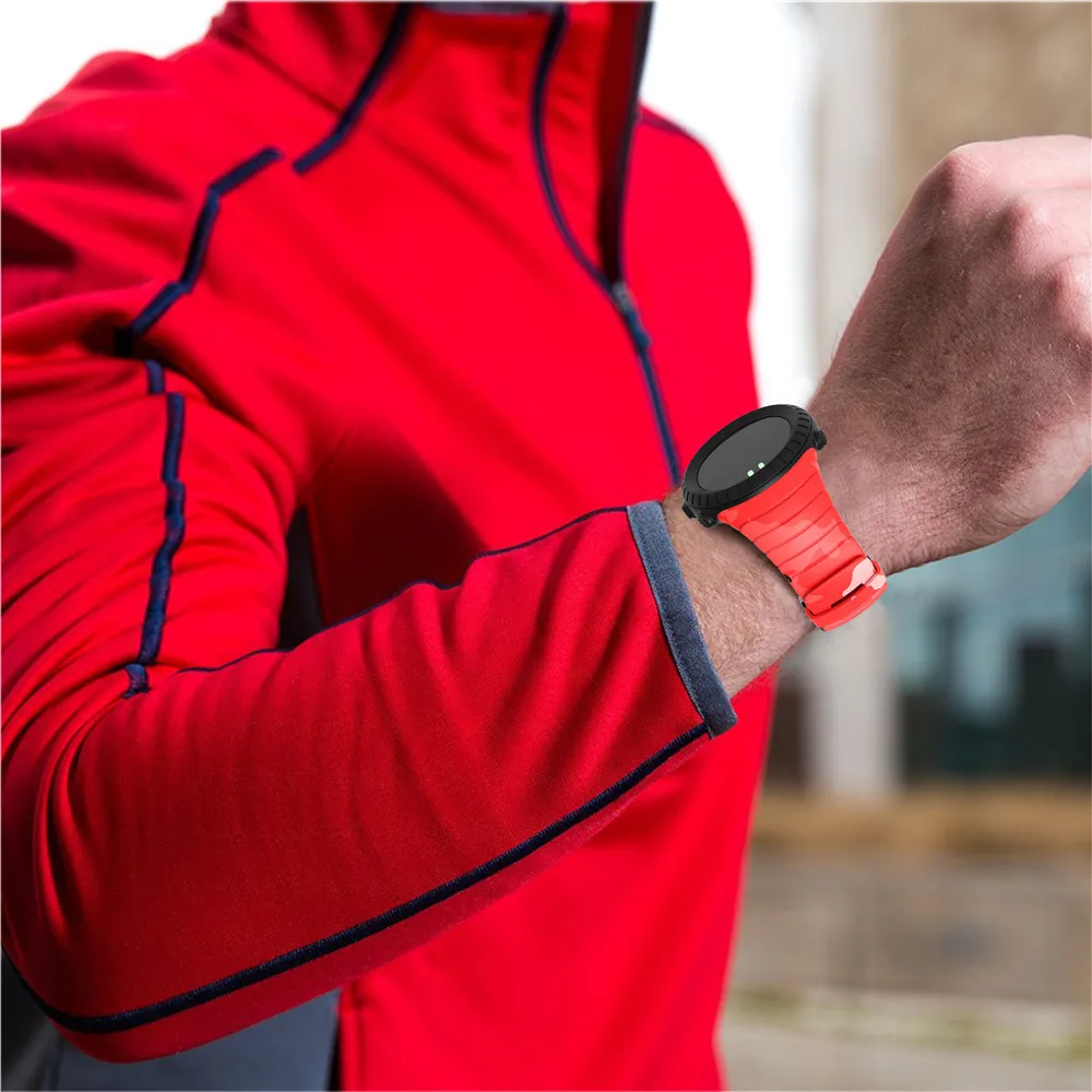 Ремешок силиконовый для смарт часов SUUNTO Core Frontier/ Классический сменный Браслет с