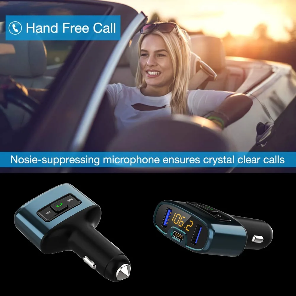 Беспроводное зарядное устройство SOONHUA 5 в Type C PD USB Bluetooth V4.2 с поддержкой быстрой