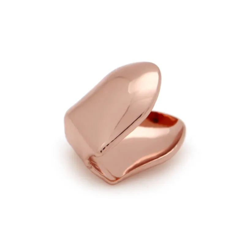 rosegold single В Стиле Хип-хоп, золотые зубные грили, верхние и нижние грили, зубные, в стиле панк, зубные шапки, косплей, вечерние, зубные грили, ювелирное изделие, подарок XHYT1001 - Окраска металла: rosegold single
