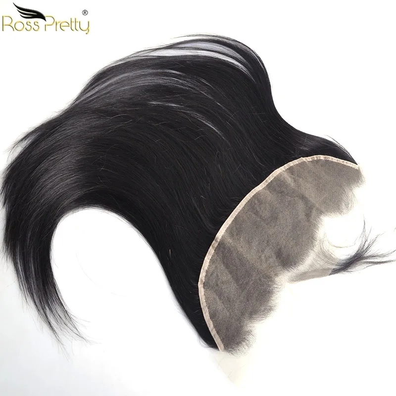 Ross Pretty Peruvain Remy волосы с фронтальной шнуровкой натуральный цвет черные