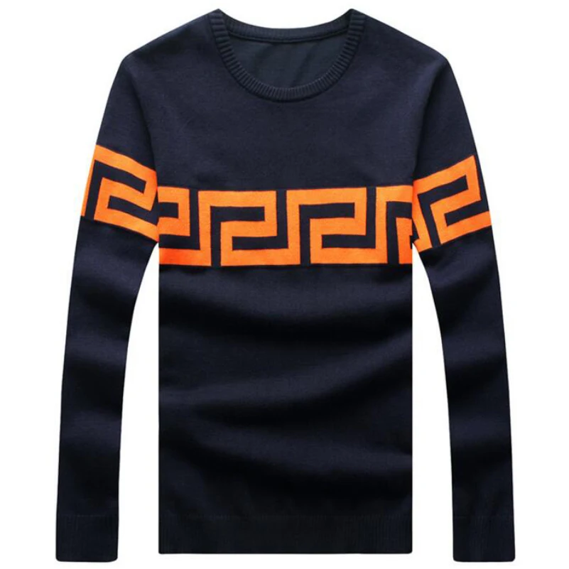 UNIVOS KUNI New Fashion Winter Pullover Sweater Men O-Neck Knitted Trend Sweaters And Pullovers Tops Z2624 | Мужская одежда