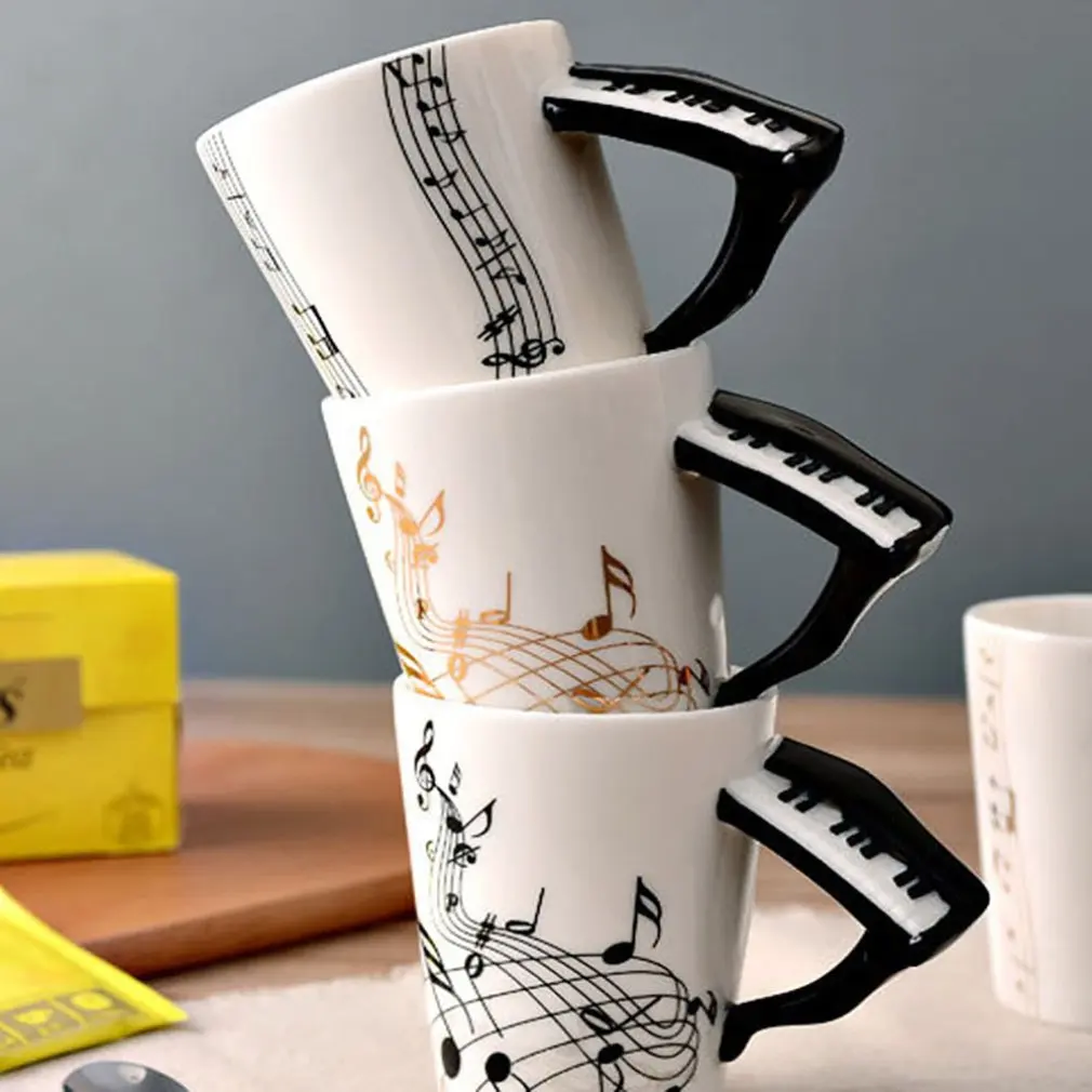 Портативная чашка для воды Керамическая форма пианино музыкальная