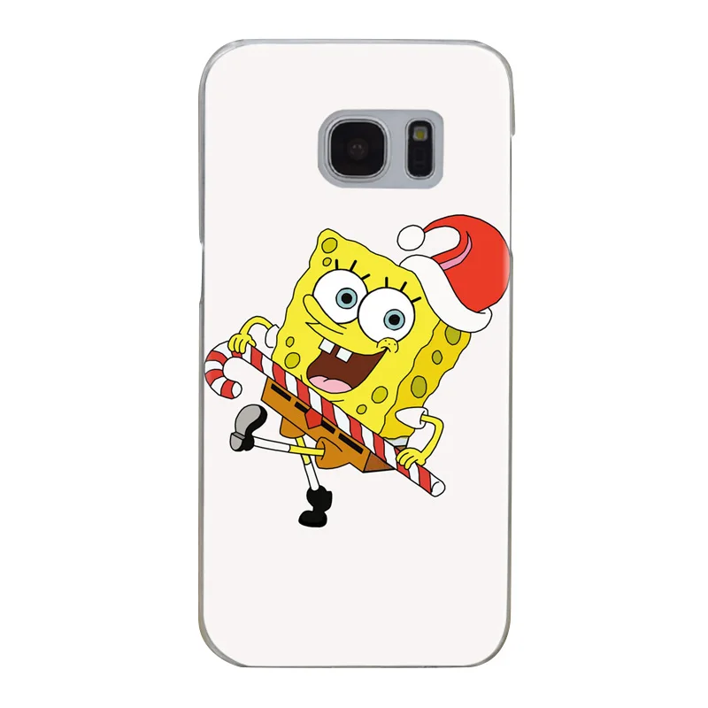 H255 Губка Боб Прозрачный жесткий чехол для Samsung Galaxy S Note 3 4 5 6 7 8 9 Edge Plus |