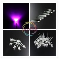 high quality 1000pcs 3mm flat top pink leds urtal bright wide angle light emitting diode electronic components wholesale retail