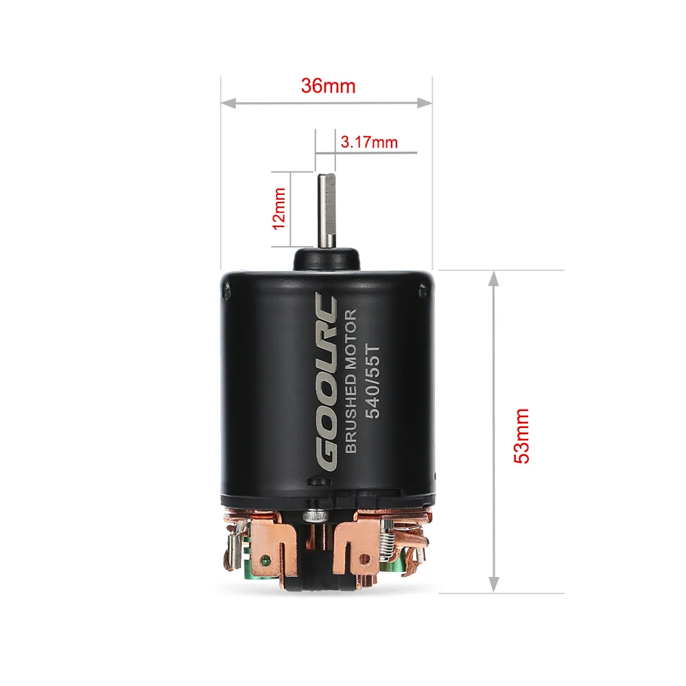 GoolRC 540 55T матовый двигатель с 60A комбинированная система электронного зажигания