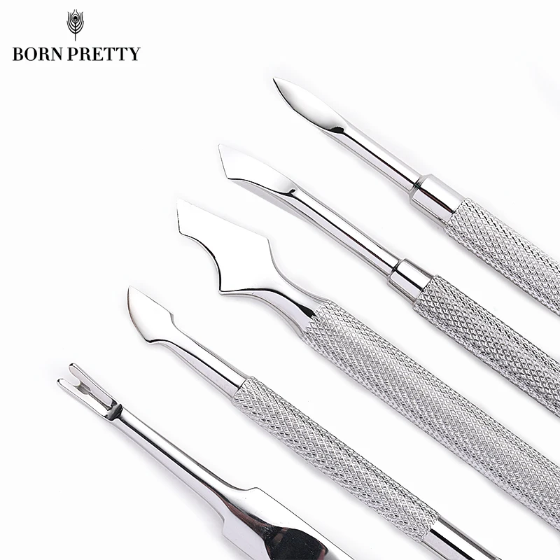 Двухсторонняя Серебряная машинка для стрижки кутикулы BORN PRETTY ножницы удаления