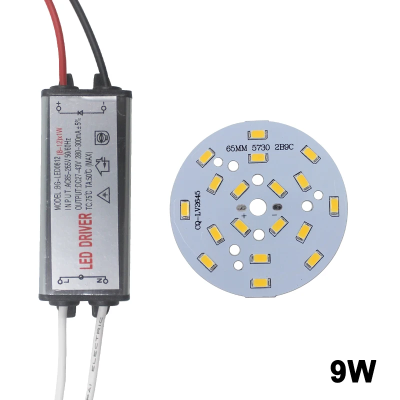 1 комплект 3-12 Вт LED 5730 SMD лампа шарик Холодный/теплый белый водонепроницаемый