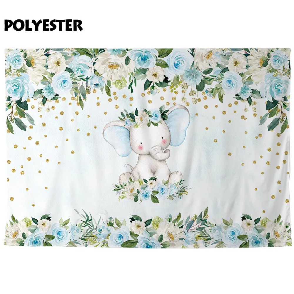 Фон для фотосъемки Allenjoy с изображением маленького слона детского дня рождения