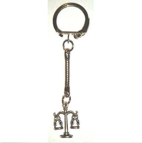 Модные Винтажные серебряные весы для справедливости очаровательные брелки