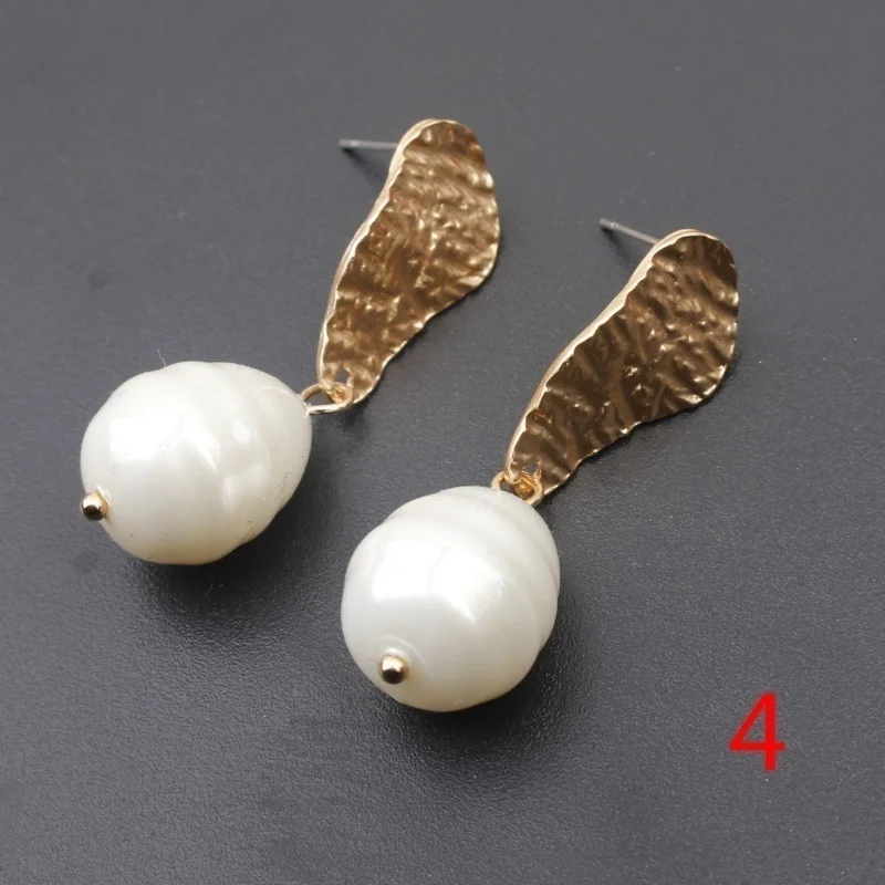 Модные женские серьги металлические ретро натуральные геометрические