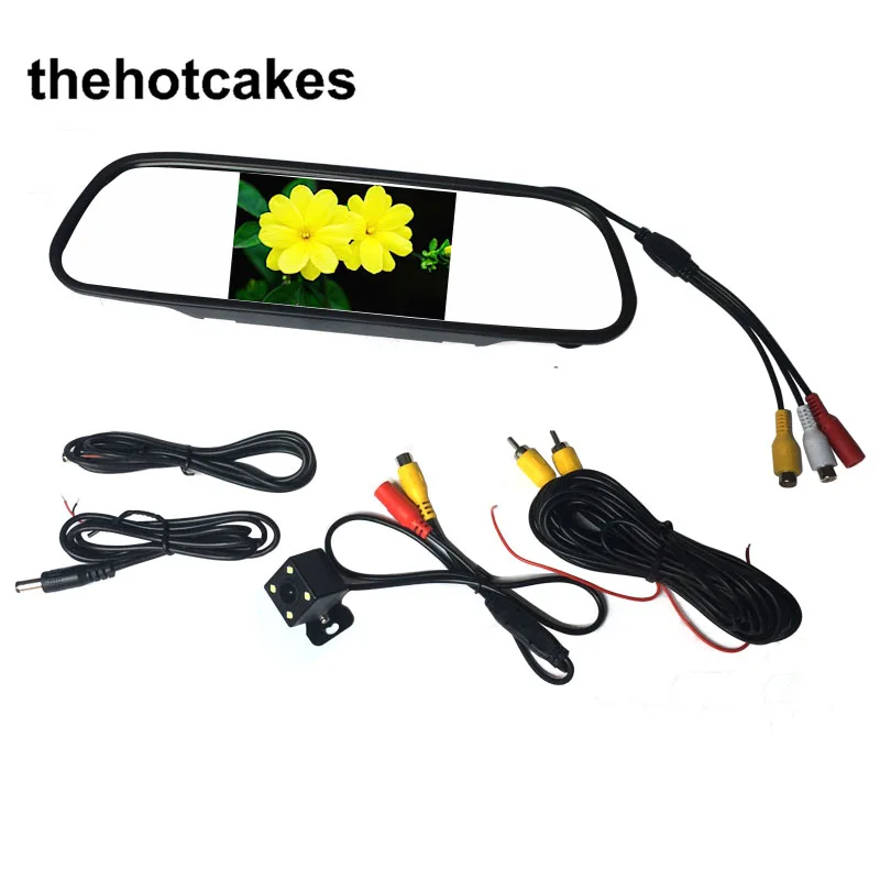 Зеркало заднего вида thehotcake 5 дюймов цветной HD TFT ЖК дисплей 800*480 с камерой вида|car