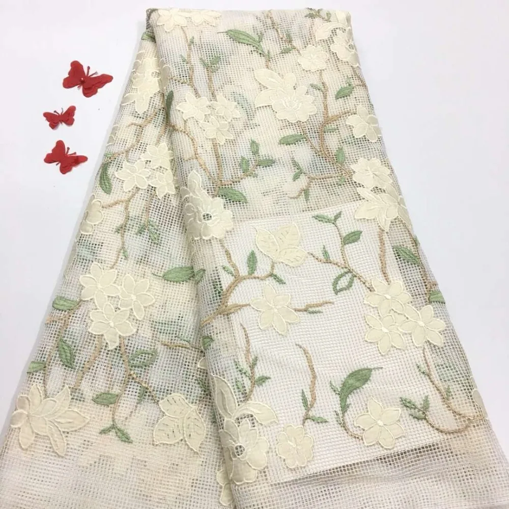 Вышитая сетчатая Тюлевая fabricL 1520 фабричная цена нигерийские кружевные