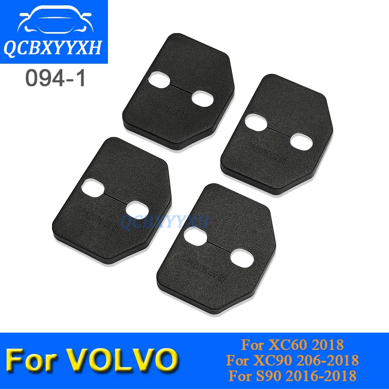 094-1 4PCSCar дверные замки Защитная крышка для Volvo S40 XC60 C30 S80 XC90 S90 V40 V60 S60 2012- автомобиля отделка дверного замка авто Крышка - Цвет: 094-1
