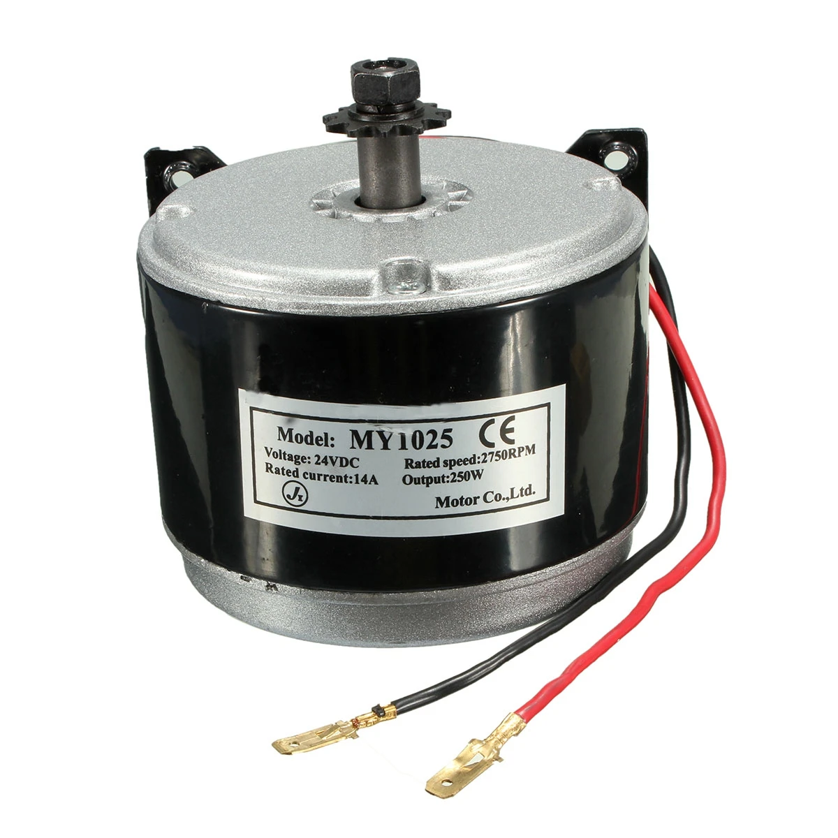 MY1025 24V 250W Электрический мотор щеткой 2750 об/мин 2-проводной цепи для электронной велосипед Скутер