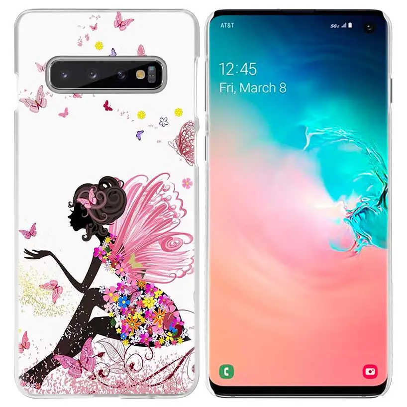 Бабочка цветок чехол с мандалой для samsung Galaxy S10 5G S10e S9 S8 M30 M20 M10 J4 J6 плюс J8 Note 8 9 прозрачный чехол для телефона из прочного поликарбоната C - Цвет: 02