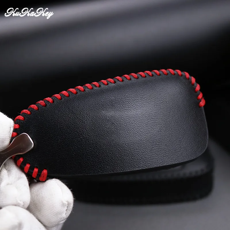 3 кнопки Кожаный Автомобильный Брелок дистанционного управления с ключом чехол