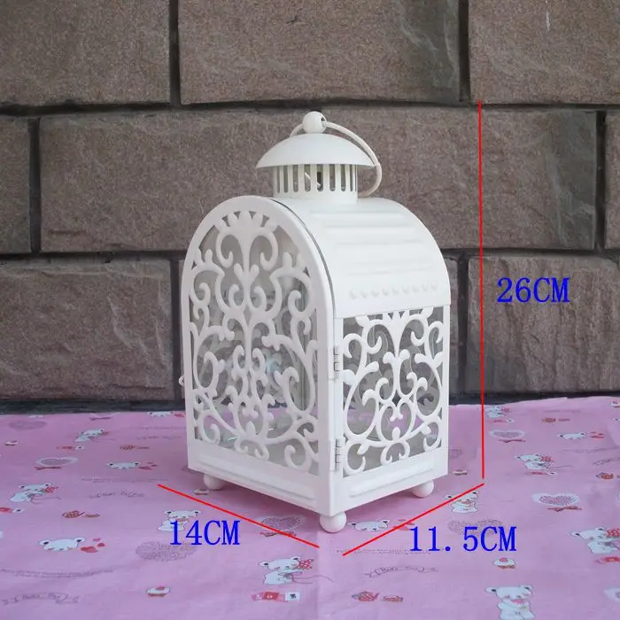 2017 марокканский стиль металлический полый подсвечник Фонарь Железный