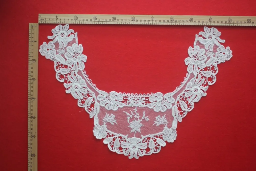 

Flora Collar Sew on Appliques /Lace Neckline collar trim Applique Fabric Accessories DIY Sew Clothes Lace Decorative Patch