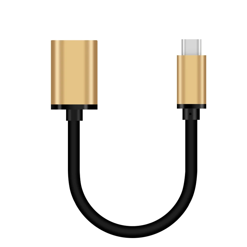 Gold C-3.0 Female OTG алюминиевый USB-C кабель адаптер Тип C к USB 3,0 A Женский OTG USB C адаптер для samsung Xiaomi MacBook подключение USB диск - Цвет: Gold C-3.0 Female