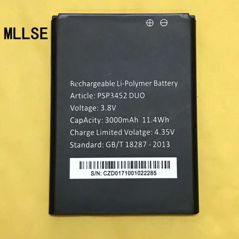 Аккумулятор MLLSE 3000 мАч для Prestigio MultiPhone PSP3452 3452 DUO|battery for|battery for prestigio3000mah battery |